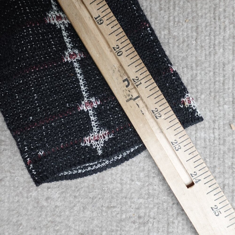 Peruvian Connection Black Multi-Color Patterned Open Cardigan - Picture 8 of 9